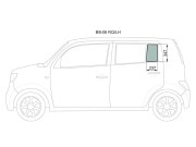 Стекло форточки (уголок) задней левой двери TOYOTA bB/DAIHATSU MATERIA/SUBARU DEX 06-