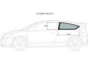 Стекло кузова (собачник) заднее левое CITROEN C4 3D HBK 2004-