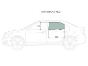 Стекло заднее левое опускное CHEVROLET COBALT 4D SEDAN 12-