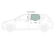 Стекло заднее левое опускное CITROEN C4 10- 5D HBK