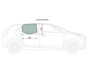 Стекло заднее правое опускное CITROEN DS5 5D HATCHBACK 2012-