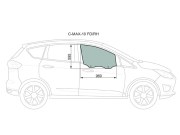 Стекло переднее правое опускное FORD C-MAX MPV 2010-