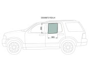 Стекло заднее левое опускное FORD EXPLORER 4D UTILITY 2002-