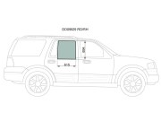 Стекло заднее правое опускное FORD EXPEDITION 4D UTILITY 2003-