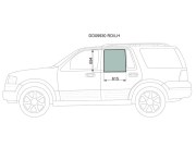 Стекло заднее левое опускное FORD EXPEDITION 4D UTILITY 2003-