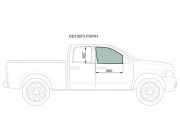 Стекло переднее правое опускное DODGE PICKUP 4D CREW CAB 2002-