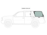 Стекло кузова (собачник) заднее левое CADILLAC ESCALADE 98-02/CHEVROLET TAHOE 95-99/GMC YUKON 91-00