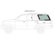 Стекло кузова (собачник) заднее левое FORD EXPEDITION 4D UTILITY 2000-2002