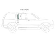 Стекло форточки (уголок) задней правой двери FORD EXPLORER 4D UTILITY 1991-1997