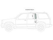 Стекло форточки (уголок) задней левой двери FORD EXPLORER 4D UTILITY 1991-1997