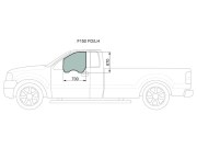 Стекло переднее левое опускное FORD F150/250/350 2D/4D 03-