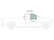 Стекло переднее правое опускное FORD F150/250/350 2D/4D 03-