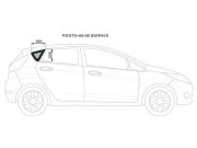 Стекло кузова (собачник) заднее правое FORD FIESTA 5D HATCHBACK 08-