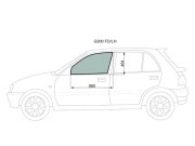 Стекло переднее левое опускное DAIHATSU CHARADE G200 5-DOOR1993-