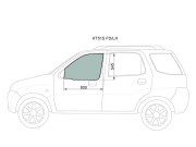 Стекло переднее левое опускное SUZUKI SWIFT/IGNIS HT81S 5D HBK 2000-