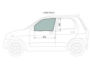 Стекло переднее левое опускное DAIHATSU TERIOS/TOYOTA CAMI 97-06