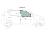 Стекло переднее правое опускное DAIHATSU BOON/SIRION/TOYOTA PASSO/SUBARU JUSTY 04-