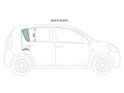 Стекло форточки (уголок) задней правой двери DAIHATSU BOON/SIRION/TOYOTA PASSO/SUBARU JUSTY 04-