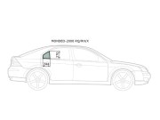 Стекло форточки (уголок) задней правой двери FORD MONDEO 4D SEDAN 2000-