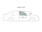 Стекло переднее правое опускное CHEVROLET LACETTI / OPTRA/ NUBIRA 4D SED/ 5D HB 2003-