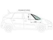 Стекло форточки (уголок) переднее правое CITROEN C4 PICASSO/GRAND PICASSO 07-