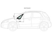 Стекло форточки (уголок) переднее левое SUZUKI SX4/FIAT SEDICI 05- 4/5D