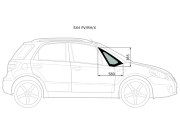 Стекло форточки (уголок) переднее правое SUZUKI SX4/FIAT SEDICI 05- 4/5D