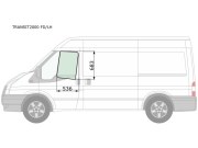 Стекло переднее левое опускное FORD TRANSIT VAN 2000-