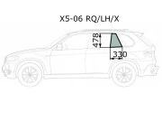 Стекло форточки (уголок) задней левой двери BMW X5 E70 07-