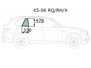 Стекло форточки (уголок) задней правой двери BMW X5 E70 07-