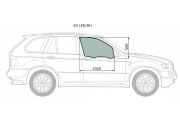 Стекло переднее правое опускное BMW X5 E53 2000-2006