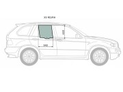 Стекло заднее правое опускное BMW X5 E53 00-06