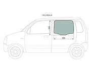 Стекло заднее левое опускное SUZUKI WAGON R 2000-