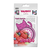 Ароматизатор подвес. YAMMY картон с пропиткой Котик Fresh Berries (1, 200)