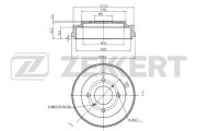 Барабан торм. зад. Almera (N16E) 00-, Primera (P11) 99-