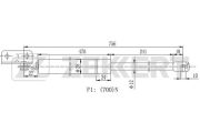 Пружина газовая багажника лев. H-1 00-, Starex 97-