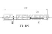 Пружина газовая капота 80 IV 86-, 90 III 87-