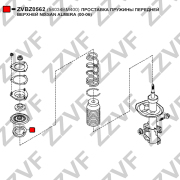 ПРОСТАВКА ПРУЖИНЫ ПЕРЕДНЕЙ ВЕРХНЕЙ NISSAN ALMERA (00-06)