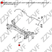 БОЛТ РАЗВАЛЬНЫЙ HYUNDAI SONATA (07…), KIA SPORTAGE (10-15)